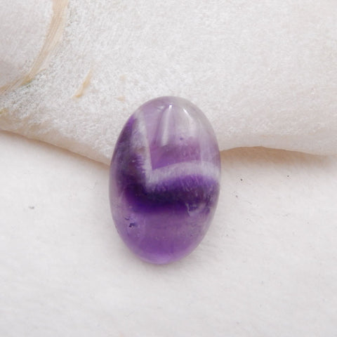 1 cabochon de pierres précieuses ovales en améthyste naturelle, 30 x 20 x 7 mm, 6,7 g.