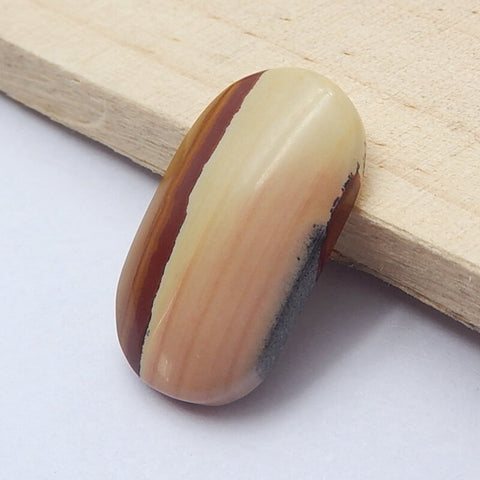 Natural Us Biggs Jasper Gemstone Cabochon, 29x17x6mm, 5g - MyGemGarden