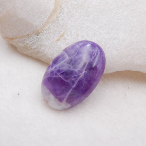 Natural Amethyst Cabochon,30x20x6mm, 6.6g