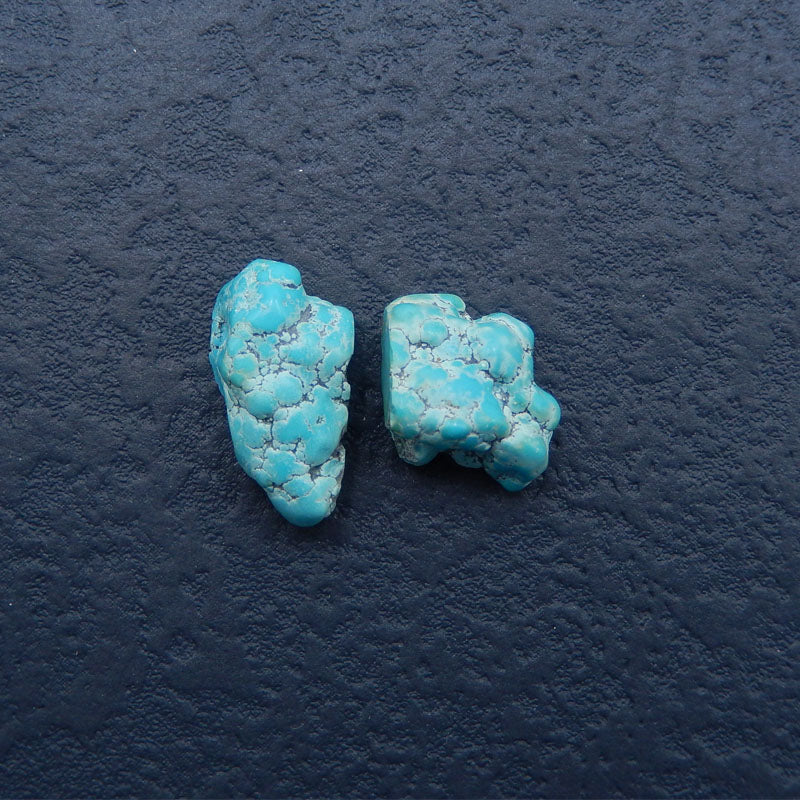 Natural Turquoise Cabochons Paired 16X16X4mm, 5.7g