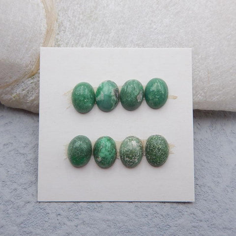 8 pcs Natural Variscite Cabochons 8X6X10mm, 2.4g - Gomggsale