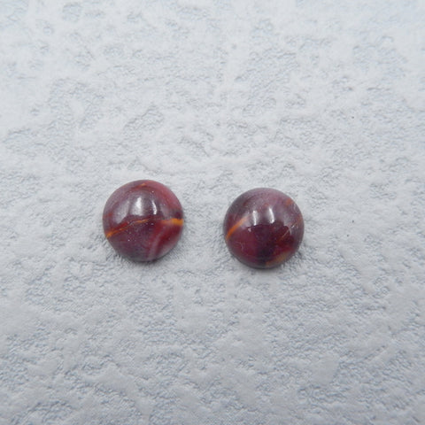 Natural Mookaite Jasper Cabochons Paired 8X4mm, 1.0g