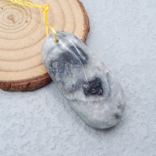 Natural Crystal Pendant Bead 41X19X12mm, 14.1g