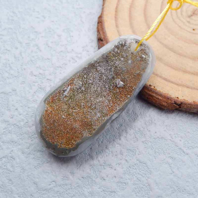 Natural Crystal Pendant Bead 41X19X12mm, 14.1g