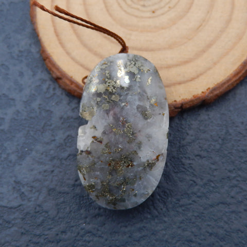 Natural Crystal Spicemen Pendant Bead 35X20X13mm, 15.2g