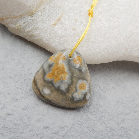 1 PCS Ocean Jasper Pendentif Perle, 23X22X7mm, 5.1g