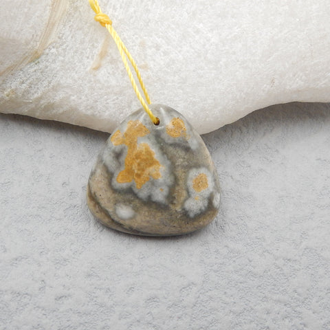 1 PCS Ocean Jasper Pendentif Perle, 23X22X7mm, 5.1g