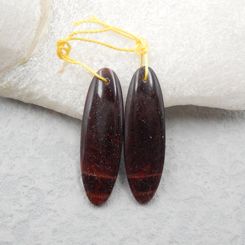 Natural Tiger's Eye Earring Beads 35X11X4mm, 4.6g