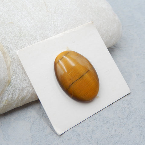 Natural Tiger's Eye Jasper Cabochon 25X18X6mm, 4.2g