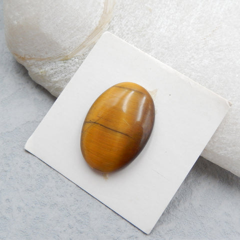 Natural Tiger's Eye Jasper Cabochon 25X18X6mm, 4.2g