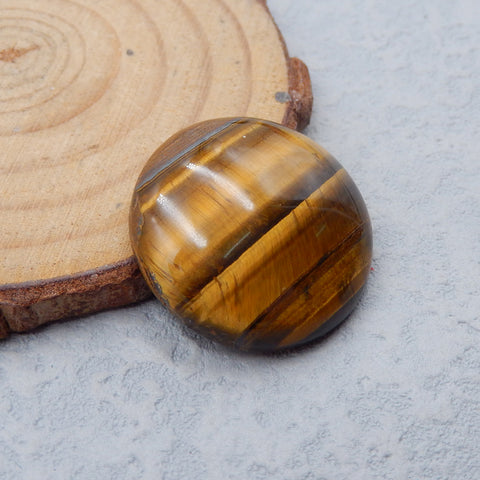 Natural Tiger's Eye Cabochon 25x25x7mm, 6.6g