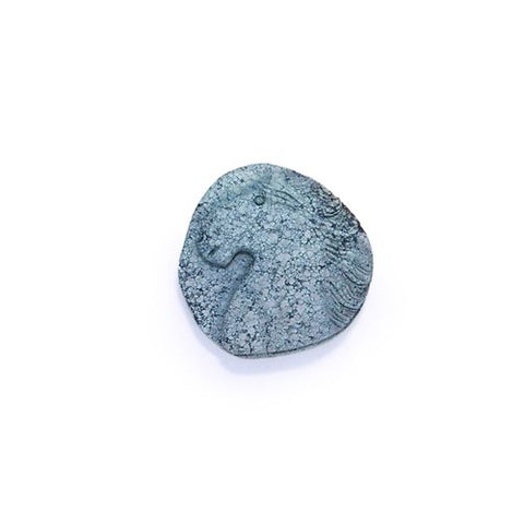 New Wild Turquoise Carved Horse Head Gemstone Cabochon, 40x40x8mm, 20g - MyGemGarden