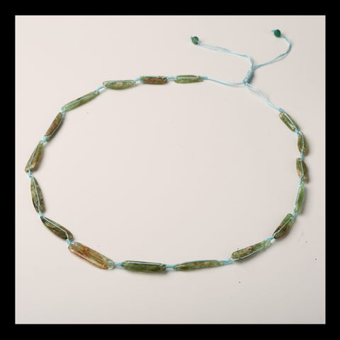 1 Strand Gemstone Necklaces, Green Kyanite Gemstone Necklaces Necklace, Adjustable Necklace - MyGemGarden