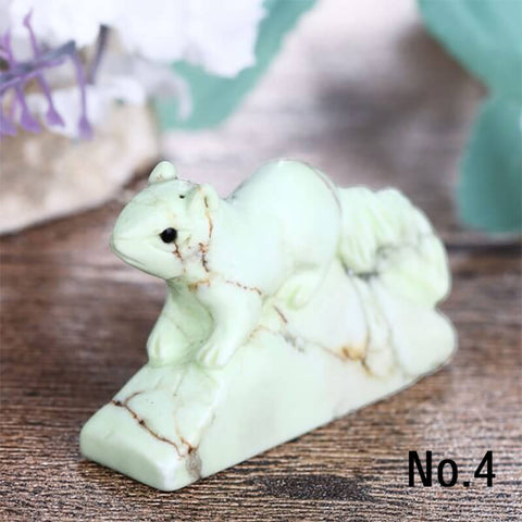 Sale 1 piece Carved Lemon Jade Gemstone animal Cabochon, Dog, Cat, Rabbit, Squirrel - MyGemGarden