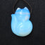 Carved Opalite Gemstone Fox Pendant , Fox Jewelry, 34x25x10mm, 13.9g - MyGemGarden