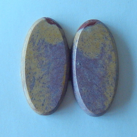 New Ocean Jasper Fashion Natural Stone Cabochon Pair 24x14x3mm,3g - MyGemGarden