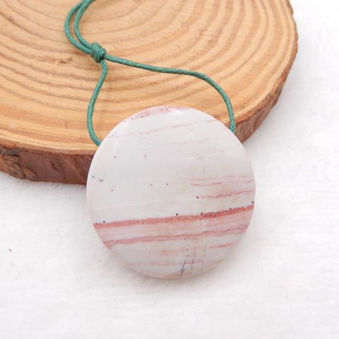 Natural Ocean Jasper Pendant Bead 30X7mm, 11.2g