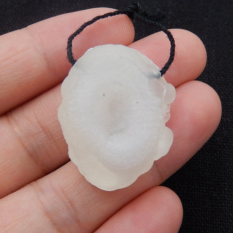 New, Natural Agate Gemstone Pendant Bead, Gorgeous Pendant, 28x22x12mm, 8.7g - MyGemGarden