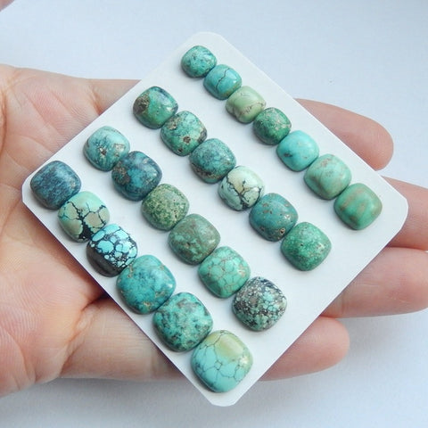 25 PCS Natural Turquoise Gemstone  Cabochon£¬10x4mm,7x3mm,10.2g - MyGemGarden