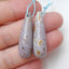 Natural Ocean Jasper Earrings Pair, stone for Earrings making, 29x8mm, 5.9g - MyGemGarden