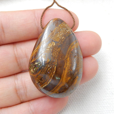 Natural Boulder Opal drop Pendant Bead