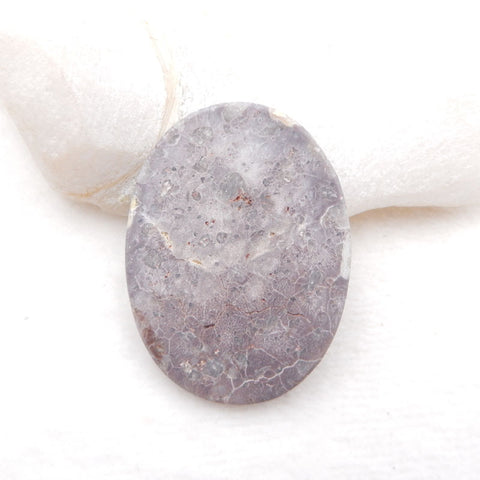 Natural Purple Jasper Cabochon 51x38x8mm, 21.3g