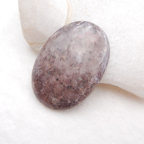 Natural Purple Jasper Cabochon 51x38x8mm, 21.3g