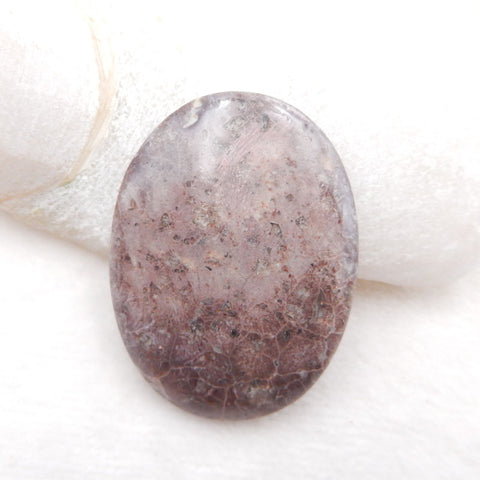 Natural Purple Jasper Cabochon 51x38x8mm, 21.3g