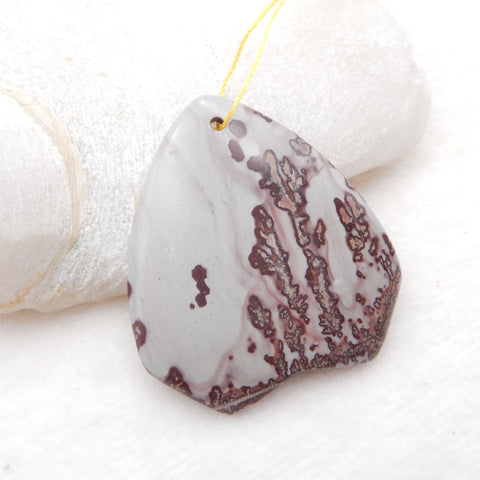 Natural Chohua Jasper Pendant Bead 50X44X6mm, 19.8g