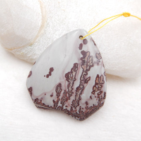 Natural Chohua Jasper Pendant Bead 50X44X6mm, 19.8g