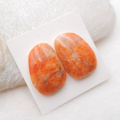 Natural Argentina Rhodochrosite Cabochons Paired 23X17X5mm, 7.6g