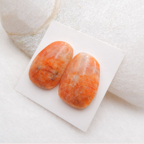 Natural Argentina Rhodochrosite Cabochons Paired 23X17X5mm, 7.6g