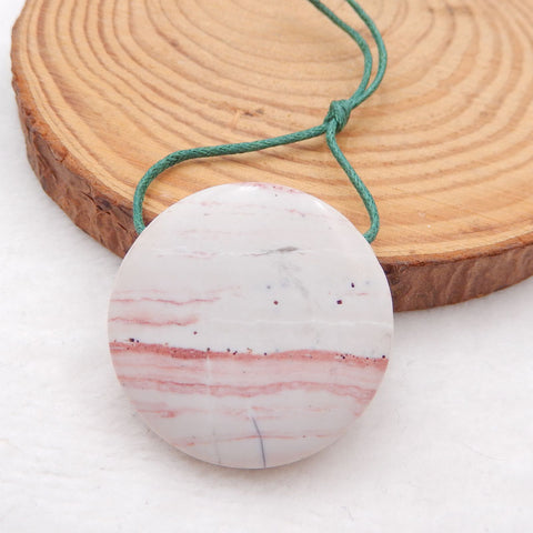 Natural Ocean Jasper Pendant Bead 30X7mm, 11.2g