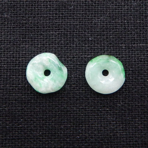 1 pair Natural Jade Earring Beads 10mm