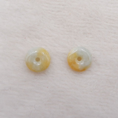 Natural Yellow Jade Earring Beads 10mm