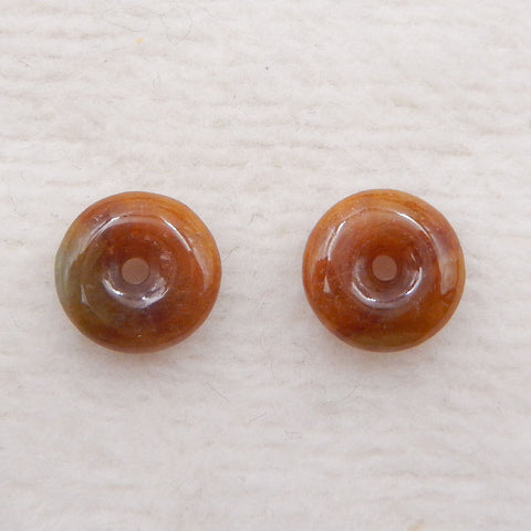 Natural Yellow Jade Earring Beads 10mm