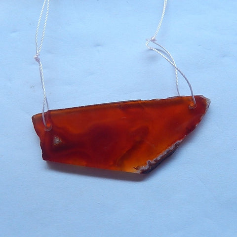 Agate Gemstone Duble Hole Pendant, 58x24x3mm, 8.9g - MyGemGarden