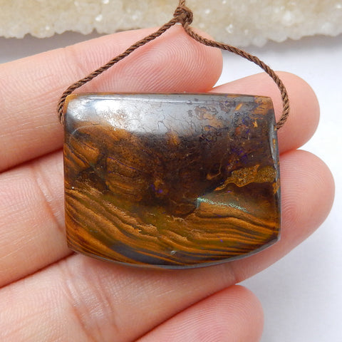 Natural Boulder Opal Pendant Bead