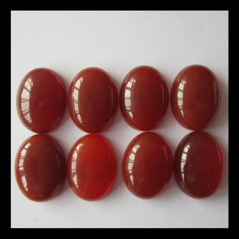 8 PCS Red Agate Cabochon 20x15x7mm,24.3g - MyGemGarden