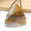 Natural Agate Drilled Gemstone Pendant Bead, 34x32x7mm, 11.5g - MyGemGarden