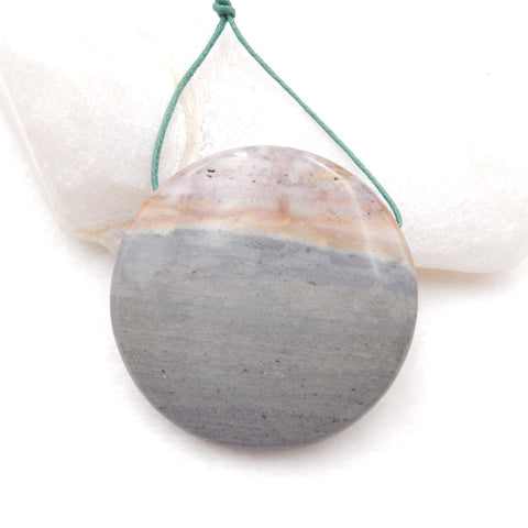 Natural Wave Jasper Pendant Bead 50X9mm, 38.4g