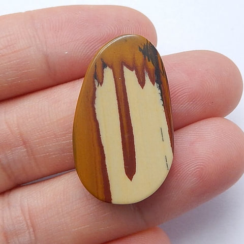 Natural Us Biggs Jasper Gemstone Cabochon, 27x16x7mm, 5g - MyGemGarden