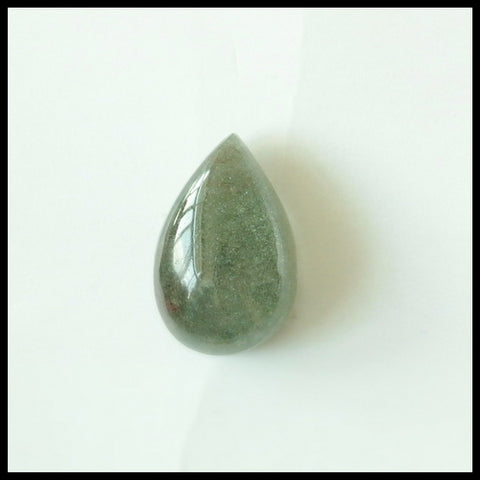 Natural Phantom Quartz Drop Shape Gemstone Cabochon, 17x11x8mm, 2.7g - MyGemGarden