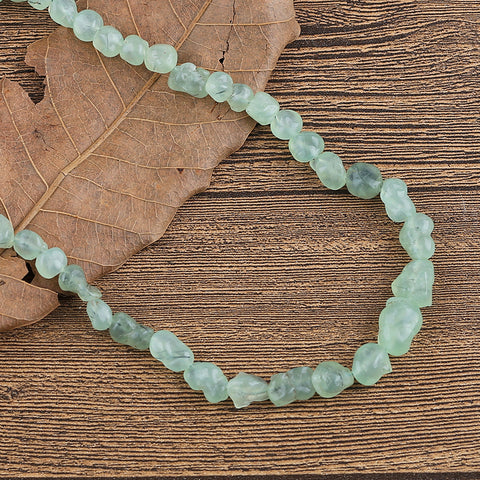 New! ! Natural Prehnite Gemstone Necklace, 1 Strand, 20 inch, 62g