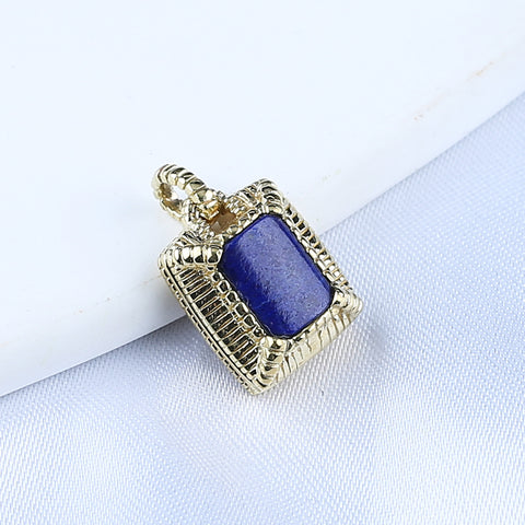 Natural Lapis Lazuli Copper Pendant