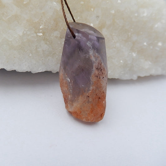 Amethyst Gemstone Natural Pendant Bead, 35x16x14mm, 12g - MyGemGarden