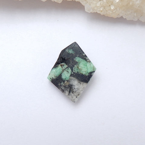 Natural Stone Emerald Green Raw Rough, 21x14x6mm, 2.5g - MyGemGarden