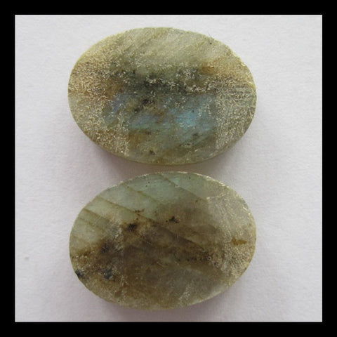 Labradorite Cabochon Pair 18x13x4mm,4.2g - MyGemGarden