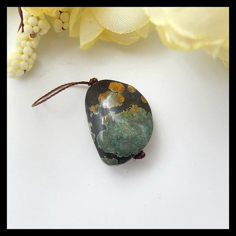 High quality Turquoise Pendant Bead, 25x19x10mm, 7.3g - MyGemGarden