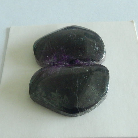 Natural Sugilite Gemstone Cabochon Pair 20x15x4mm,6.6g - MyGemGarden